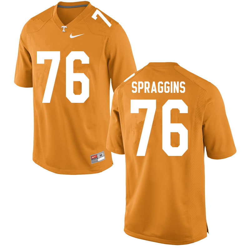 Men #76 Javontez Spraggins Tennessee Volunteers College Football Jerseys Sale-Orange